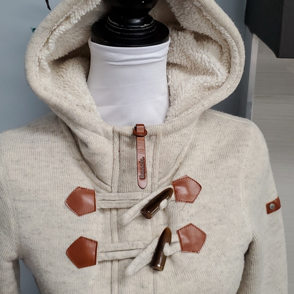 Bench Chilbee Sherpa Lined Knit Toggle Loop Jacket - image 3